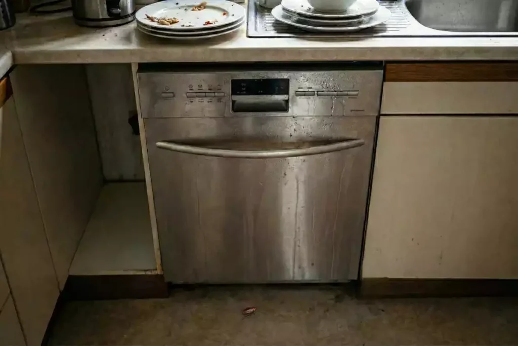 cafards sous lave vaisselle
