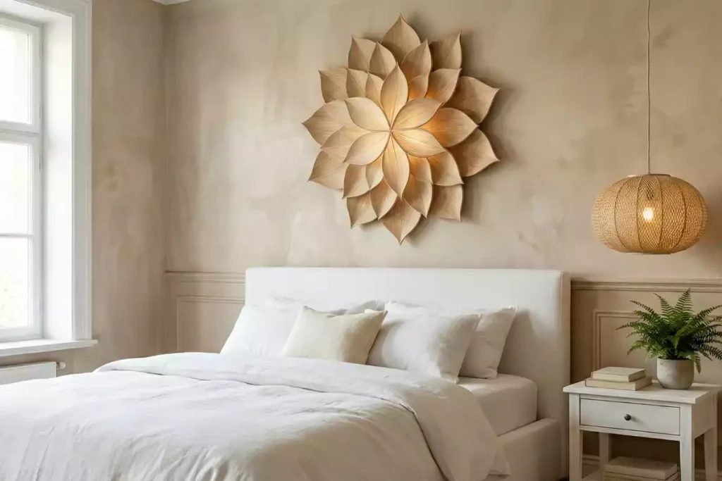 applique murale en papier fait maison