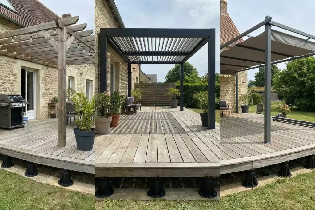 Comment fixer une pergola sur terrasse sur plots