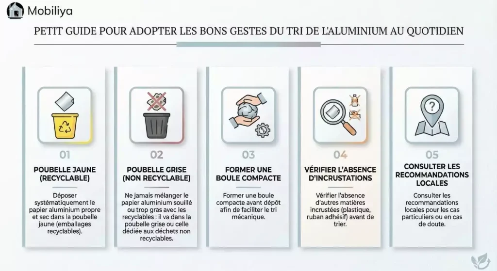 dans quelle poubelle jeter le papier aluminium