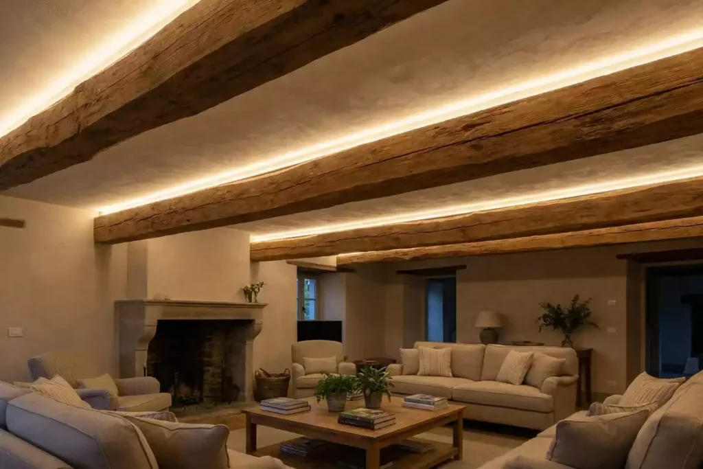 eclairage sur poutre apparente