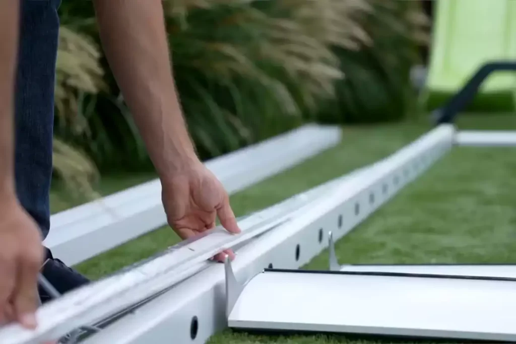 fabrication systeme lame orientable pergola