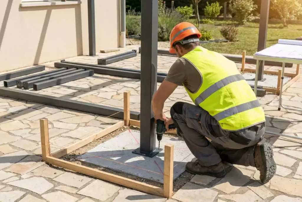 Installer une pergola sur terrasse sur plots