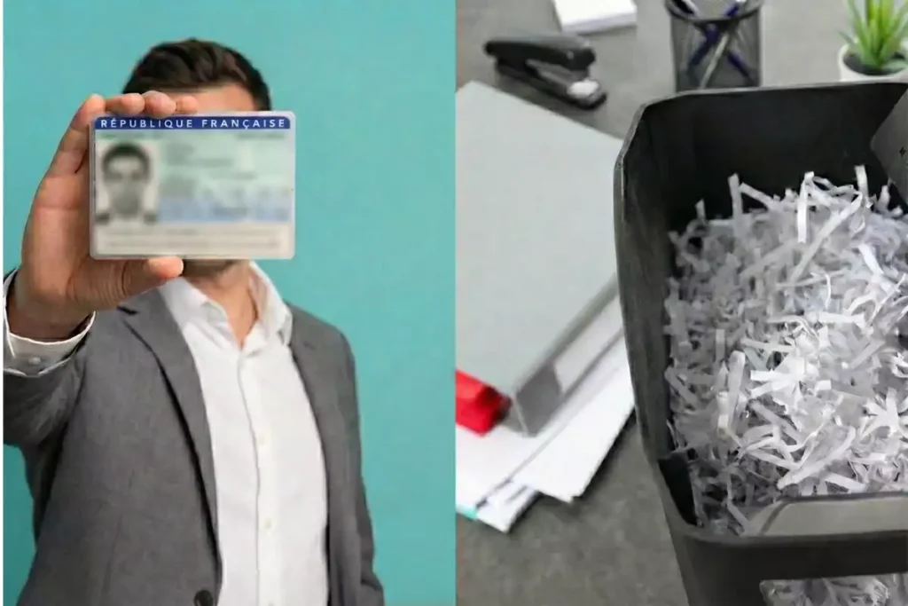 poubelle pour les papiers administratifs