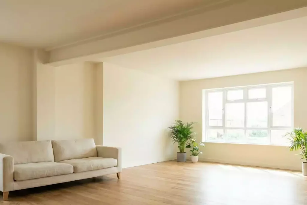 poutre ipn apparente contraste blanc
