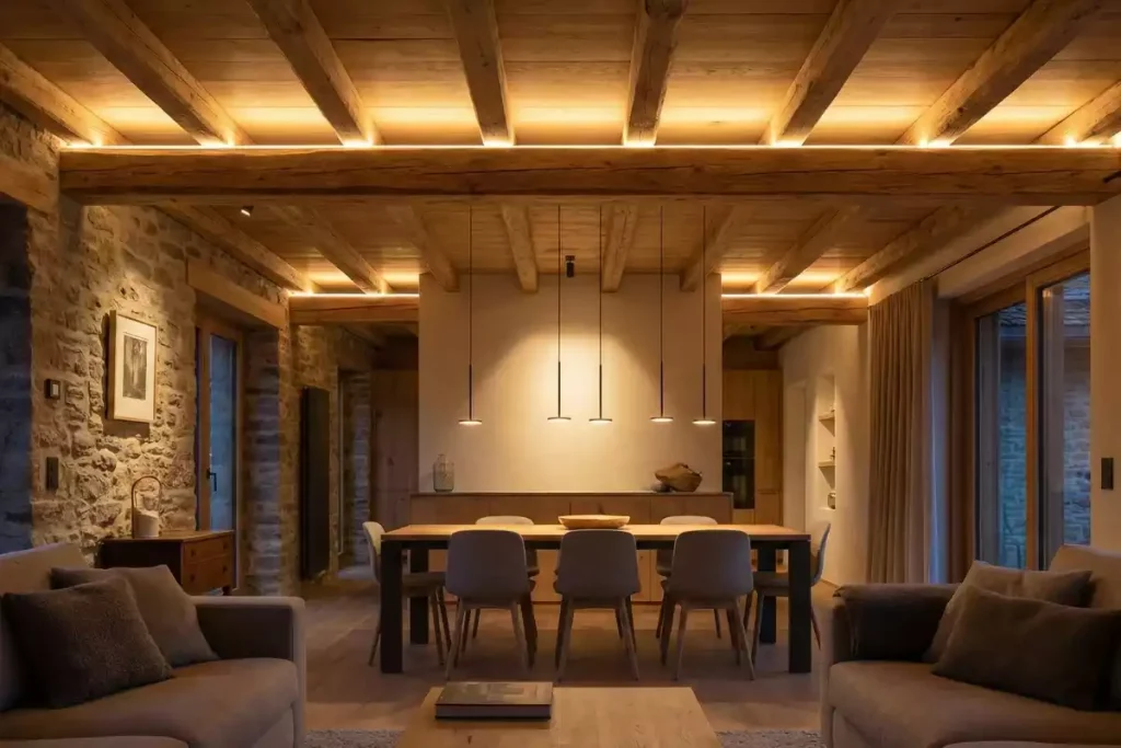 rail lumineux poutre apparente