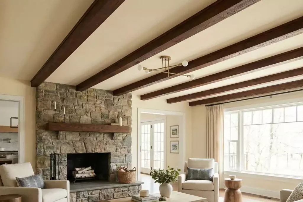 solution habillage entre poutres plafond