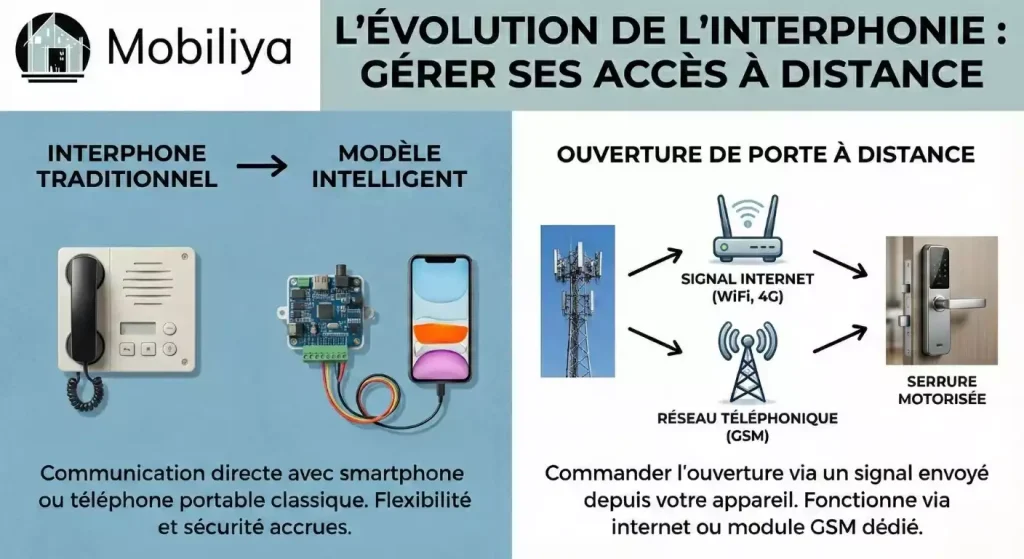 ouvrir interphone depuis téléphone portable