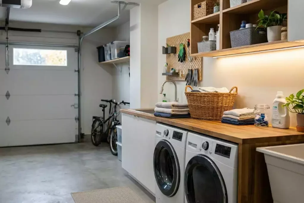 creer buanderie garage non isole