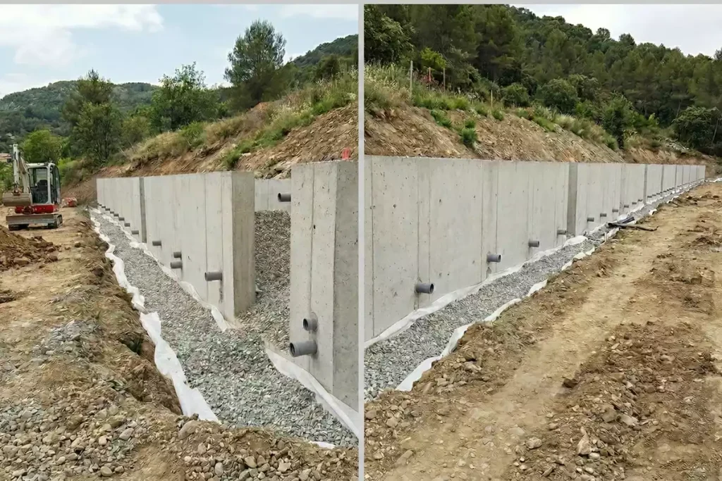 drainage mur de soutènement