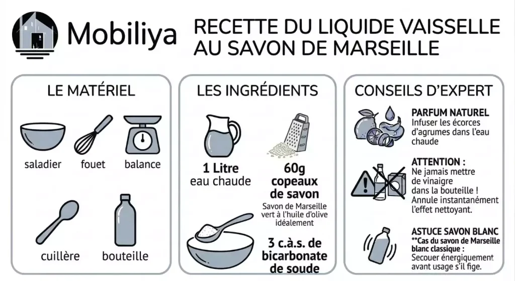Liquide vaisselle maison au savon de Marseille : la recette qui marche vraiment