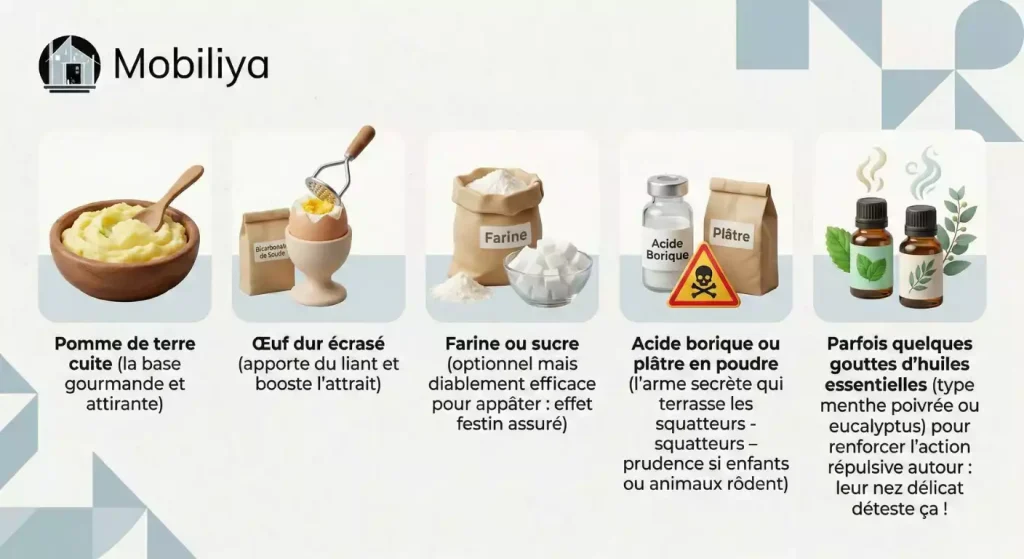 recette efficace anti cafard pomme de terre