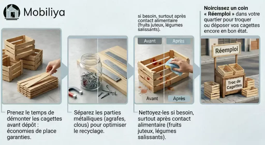 tri des cagettes en bois quelle poubelle