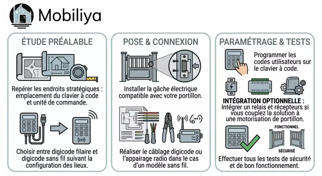 automatiser digicode portillon