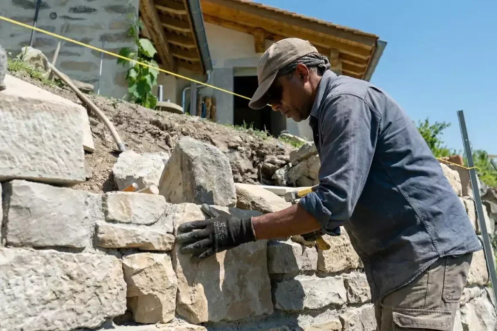 installer barbacane mur de soutènement