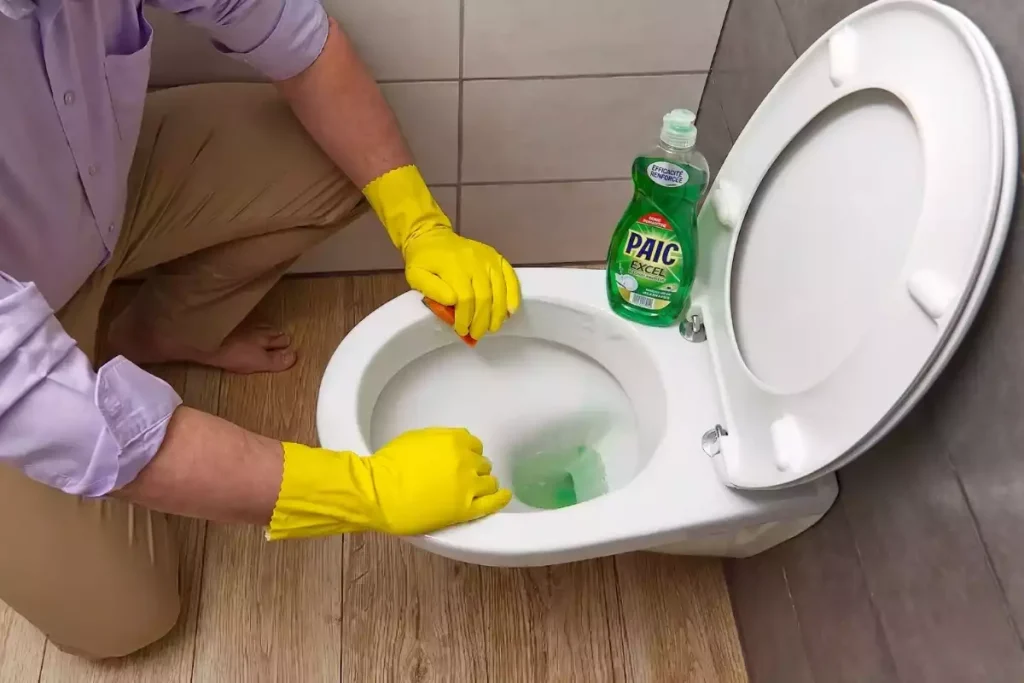 déboucher wc liquide vaisselle