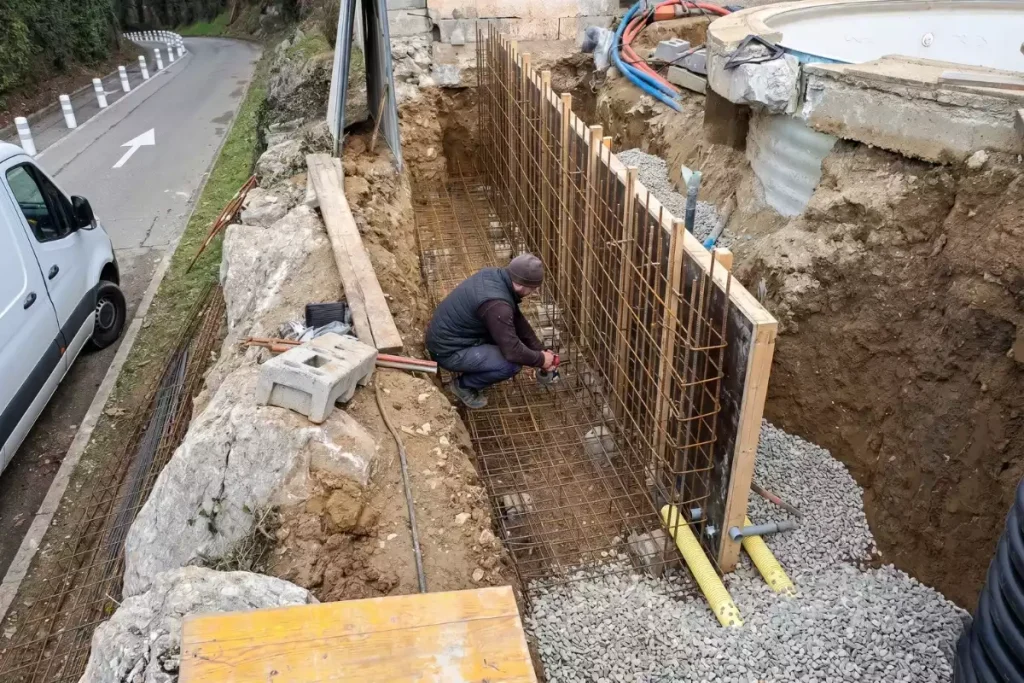 ferraillage de mur de soutenement