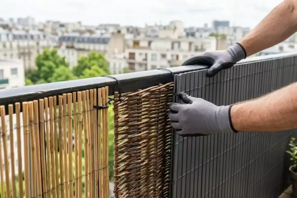 fixer canisse sur balcon