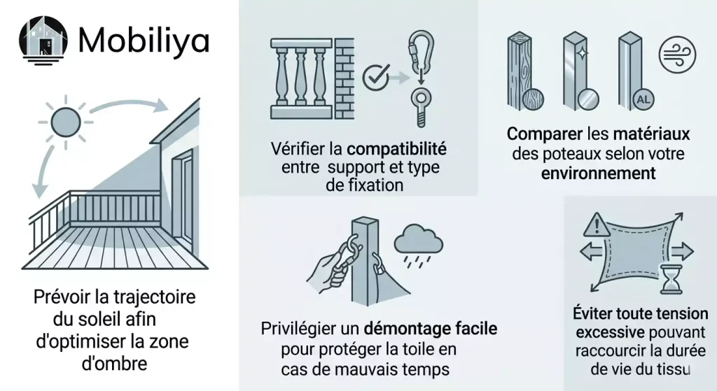 installer voile dombrage balcon etapes simples