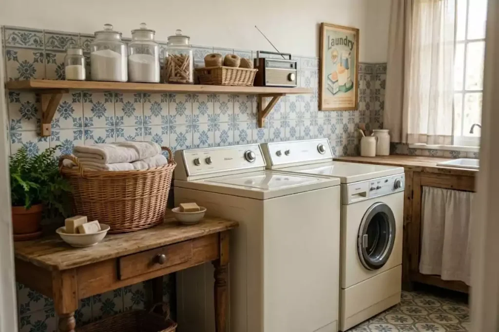 ambiance deco buanderie vintage