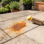 enlever tache de rouille sur dalle terrasse