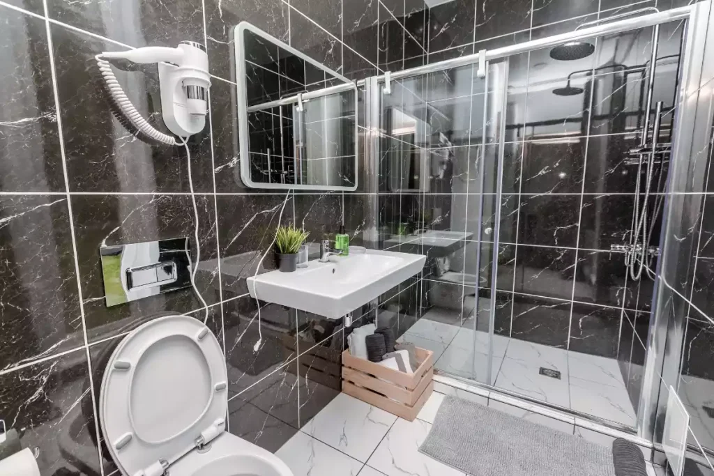 douche italienne en carrelage